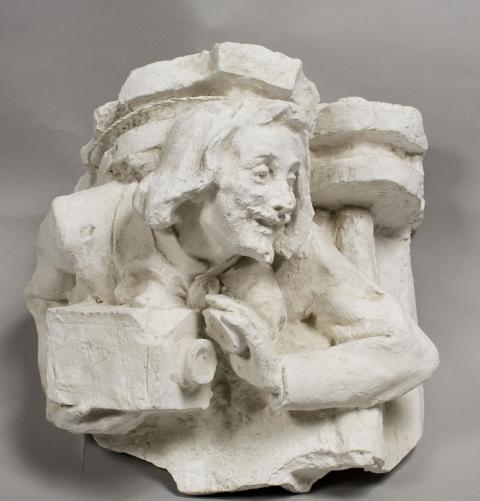 Eusebi Arnau: Capital with an allegory of photography (1900)